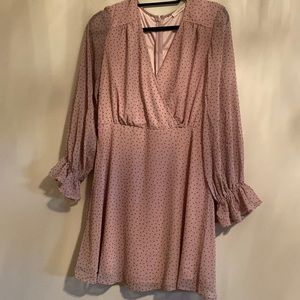COPY - Pink and black dot mini dress.